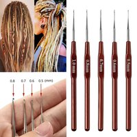 Braiding Hair Micro Hook 0.5mm-0.8mm Dreadlock Crochet Needle Braid Maintenance Knitting Hooks Hair Making Tools for Braiders