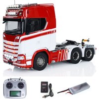 Toys 1/14 770S 6x6 RC Tractor Truck Metal Chassis Light Sound Smoke 3-speed Assembled Smoke Controlled Cars Vehicle THZH1974
