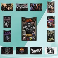 Heavy Metal band B-Black S-sabbath Flags Custom Camping Outdoor Garden Bedroom Decor Party Backdrops Wall Art Family Gifts