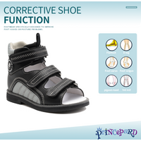 Princepard Children Orthopedic Sandals for Flat Feet Kids Summer Corrective Shoes with Thomas Sole High Back and Arch Support