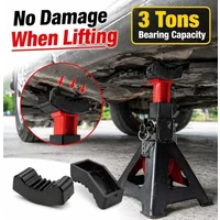 2pcs Car Slotted Lift Jack Stand Rubber Pad, Jack Stand Pad Floor Adapter Rail Grip Repair Pads 6ton Pinch Lifting Universal