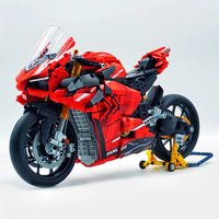 1:5 High-Tech V4S Motorcycle Building Blocks Creative Expert City Motorbike Locomotive Modular Bricks Model Toys For Kid MOC