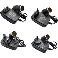 Car Converter Socket Voltage Converter Power Adapter EU/AU/US/UK Plug Power Inverters 240VAC Mains to 12VDC for Car Fan D7YA