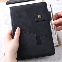 A5 Lined Journal with Buckle, Leather Hardcover Journal Notebook Ruled Executive Notebook Diary 100 Sheets/200 Pages