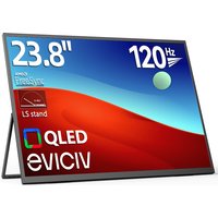 EVICIV 23,8 Zoll QLED 126,00 %sRGB tragbarer Monitor für Laptop 120Hz FHD 1080P IPS externes Display 400 Nits HDR großer zweiter Bildschirm mit USB-C HDMI VESA kompatibler Reisemonitor für MacBook PC