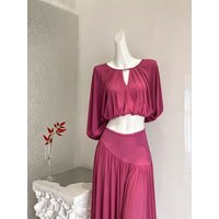 2026 New Summer Casual Sweet 2 Piece Set for Women Cloak Tops + High Waist Design Midi Skirt French Vintage Chic Female Outfits