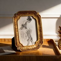 Retro Palace Resin Photo Frame Indoor Room Wall Hanging Relief Picture Frame Decoration Gold Resin Photo Frame Home Decoration