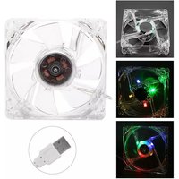 5V USB Fan Hamester Cage Fish Tank Pet Cage Air Cooling RGB Fan Cooler 8x8 12x12cm LED Light Mute Computer Fan with 100CM cable