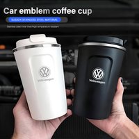 Car Portable Coffee Cup Laser Car Logo Insulated Mug For Volkswagen VW Polo Golf T5 Caddy T4 Touran Golf GTI Passat Scirocco GTD
