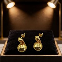2026 Summer Vintage Metallic Gold Silver Round Earrings Jewelry Accessories, Festival Gifts