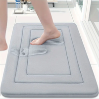 Thickened flannel bathroom absorbent mat shower room toilet anti-slip mat bathtub mat door mat home entrance mat