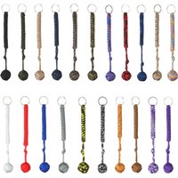 Outdoor Safety Defense Key Ball Umbrella Rope Braided Keychain Women Self-defense Seven Core Umbrella Steel Ball