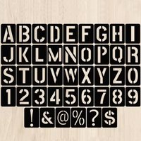 42pcs DIY Letter Number Stencil Set Plastic Alphabet Painting Templates Mold Kit For Painting On Wall Home Decor Xmas Supplies
