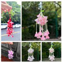 Exquisite Simulated Lily Of The Valley Pendant New Chinese Style Gradient Flower Keychain Car Ornaments For Women Bag Decoration