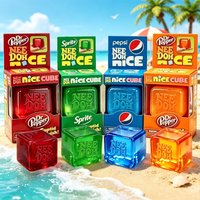 2026 Trending Schylling Needoh Cube Squish Toy, Soft Sprite Squeeze Stress Relief Fidget Toy, Sensory NeeDoh for Kids & Adults