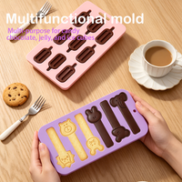 Silicone DIY molds with different patterns, chocolate, ice cubes, popsicle molds, non-stick baking molds, mousse