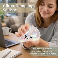 2026 Hot Glitter Dumpling Squishy with Box Dumplings Sensory Squeeze Toy for Stress Relief Fans Gift
