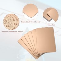 30/50Pcs Stainless Steel Metal Business Cards Size 86x54mm Matte/Mirror/Brushed Blank Laser Engraving Cards for DIY Gift Cards
