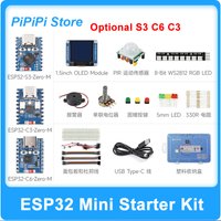 ESP32-S3/C6/C3 Zero Starter Basic Learning Kit DIY School Kit Arduino /MicroPython /ESP-IDF