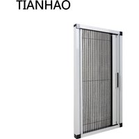 retractable track type pleated mesh sliding insect screen door for window