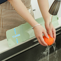 Kitchen Sink Water Splash Guard Scalable Silicone Wash Basin Anti-splash Plate Washing Dishes and Vegetables Adhesive Partition