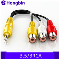 ForTCL Dedicated 3.5mm Jack Plug RCA Cable 3.5 Aux Male To 3 RCA Female Adapter Mini Aux Stereo Audio Video AV Adapter Cables