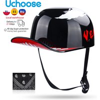 2022 Baseball Kappe Helm Motorrad Vintage Retro Helme Sommer Open Face Roller Cruiser Chopper Gangster DS Männer Frauen Kind