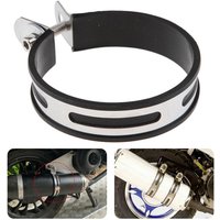Universal 11cm Motorcycle Exhaust Muffler Escape Clamp Carbon Fiber Hanger Bracket Motorcycle Accessories