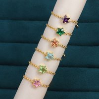 High Quality Adjustable Colored Zircon Star Pull-out Chain Rings For Women Fashion New Jewelry Gift Party Wedding Anillos Mujer