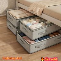 1 Piece Under-Bed Storage bag - Foldable Fabric Wardrobe Organizer for Blankets and Quilts | Space-Saving Design