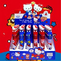 A6/36pcs Anime Kt 10-Color Push-Button Ballpoint Pen Cute 0.7mm Diy Color Notebook Pen Learning Marker Stationery Gift Wholesale