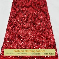 Lace Mesh Bead Sequins Embroidered Fabric for Bead Sequin Embroidered Clothing Design Diy Cloth By The Yard Sewing Material