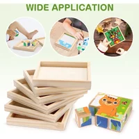 Wooden Hexagonal Painting Tray for 9 16 Puzzle Pieces Solid Toy Storage Tray Educational Brain Teaser Game Organizer