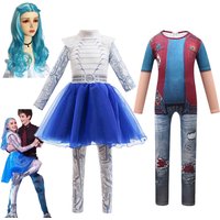 Zombies 3 Addison alien Zed Kids Clothes Girls Cheerleader suit Cosplay Costume wigs Child Halloween Birthday Party Fancy Dress