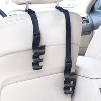 2pcs Car Back Seat Hook Multi-function Rear Seat Headrest Hanging Hook Umbrella Holder Seat Back Storage Interior Organizer