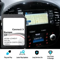 SD Card for Nissan Juke Qashqai X-Trail Note Car Connect 3 V7 SD Card Sat Nav Update 2022 Europe Map