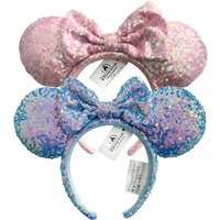 Mickey Mouse Headband Blue Pink Sequins Ear Christmas Halloween Party Hairwear Cosplay Adult/Child Hairs Accessories For Women