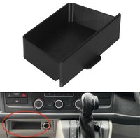Black Cubby Drawer Durable Dashboard Storage Box Plastic Car Dash Centre Drawer Organizer For VW Transporter T6 Car Accessories