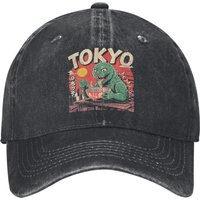 Classic Japanese Godzillaed Ramen Tokyo Anime Baseball Cap Unisex Distressed Denim Headwear Outdoor Running Golf Fit Hats Cap