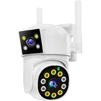 8MP 4K Dual Lens with Dual Screen PTZ Wifi Camera Ai Human Detect Auto Tracking Wireless Outdoor Surveillance Camera 390EYES App