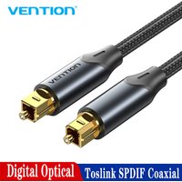 Vention Digital Optical Audio Cable Toslink SPDIF Coaxial Cable 1m 2m for Amplifiers Blu-ray Xbox 360 PS5/4 Soundbar Fiber Cable