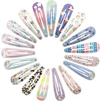 10/20/30Pcs Alloy Hairpin Children Hair Accessories Colorful Droplet Hair Clip Cartoon Print Barrettes Girls Side Bang Headdress
