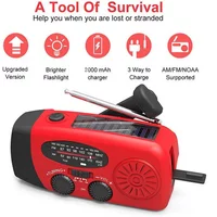 2026 Multifunctional FM Radio Outdoor Emergency Hand-Crank Generator Solar Mobile Phone Charging Lighting Table Lamp