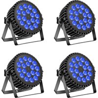 U'King 4PCS 200W LED Par Light DMX512 18x8W RGBW LED Wash Light Effect Flat Light for DJ Disco Party Club Wedding Stage Light