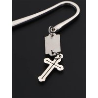 Cross Design Retro Vintage Metal Alloy Bookmark Document Book Mark Label DIY Fit For Gift School Office Decor