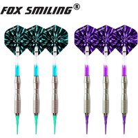 6PCS Fox Smiling 18g Soft Darts With Nylon Darts Tips And Shafts Electronic Soft Darts Pin For Indoor Games