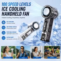 New Semiconductor Refrigeration High-speed Handheld Electric Fan 3000mAh USB Portable Rechargeable Outdoor Small Fan