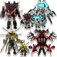 8-Piece Rival Mech Crew Set - Robot Team Model Kit for Teens & Adults, Battle Action Figures Collection Gift