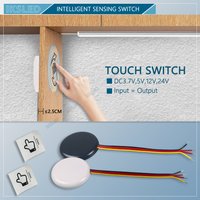 MINI 12V24V LED Dimmable Touch Sensor Switch Penetrating Wood Panel Glass Smart Home Dimmer for Lighting Control
