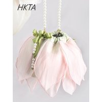 Vintage Lolita Original Sweet Kawaii Lotus Design Bag Spring Summer New Hanfu Bags Antique Accessories Crossbody Handbag Women